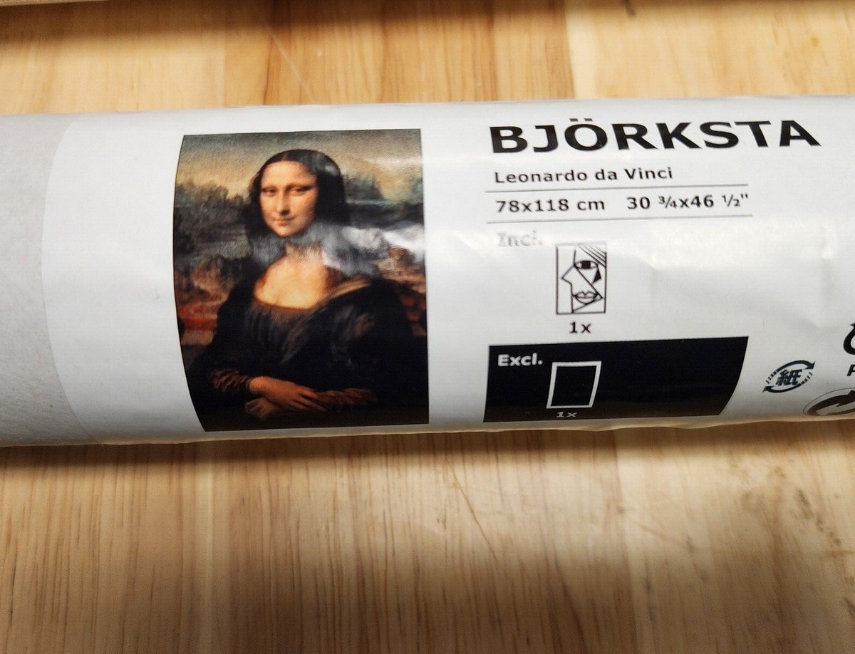 抽象画　絵画　IKEA  MADE IN CANADA BJÖRNAMO art print on hollow wood, eggs, 7 ¾x11 ¾