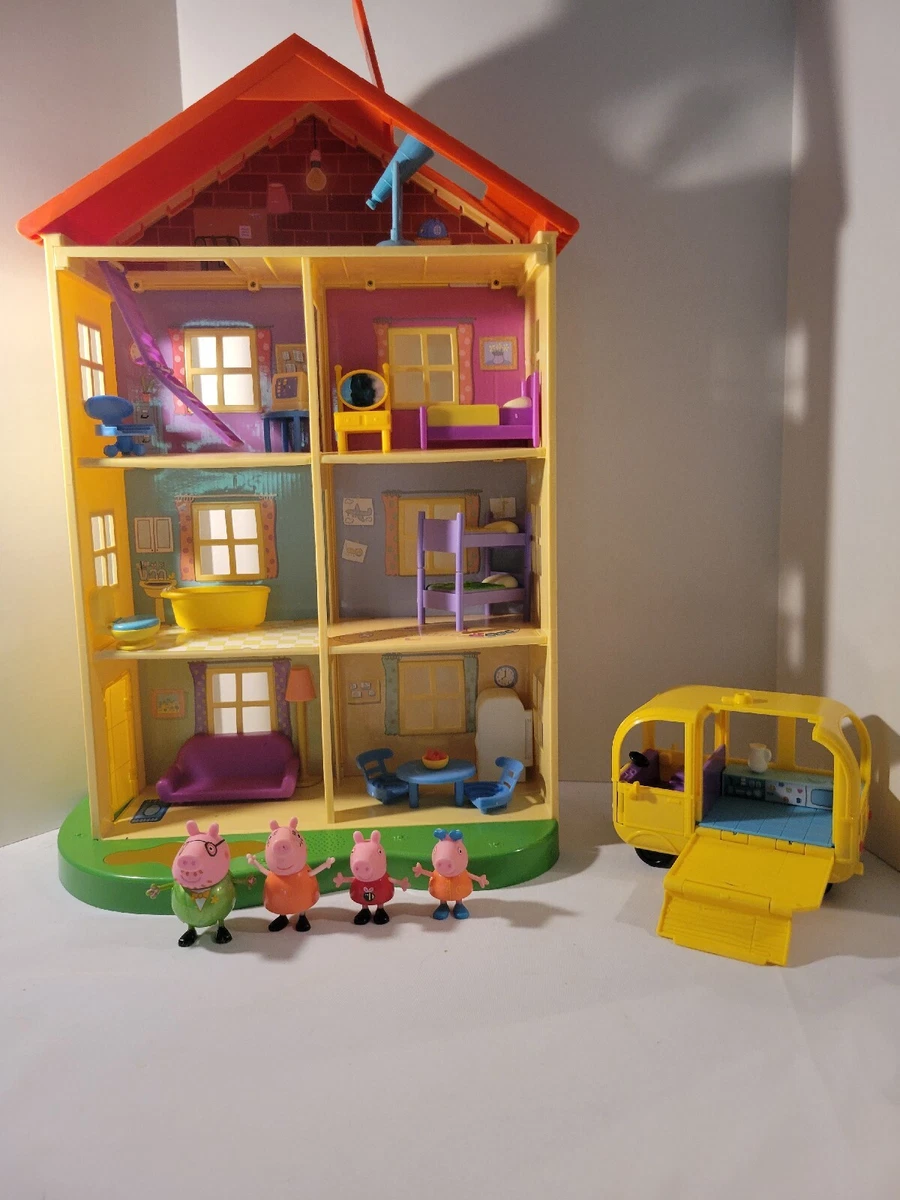 Peppa Pig Family Home Feature Playset w/ Lights, Sounds, & Accessories 