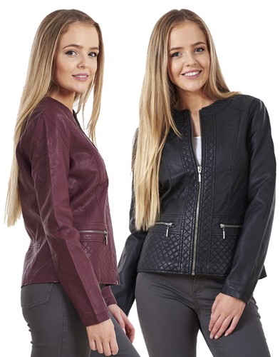 Black Womens Berry Biker Jacket | eBay