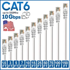 CAT 6 RJ45 Ethernet Cable Lan Network CAT6 Internet Xbox White Patch Cord LOT