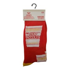 NISSIN Cup Noodles Novelty Crew Socks, Fits Men Shoe 6-12. New