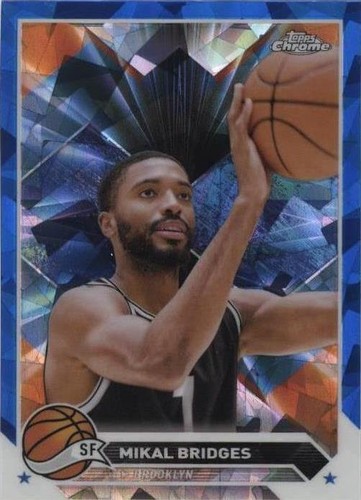 Mikal Bridges 2023-24 Hoops #7 City Edition Hyper Red #/99