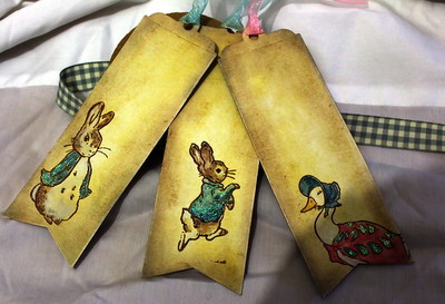 3 Handmade Peter Rabbit Bookmarks - Birthday/Baby Shower Favours | eBay UK