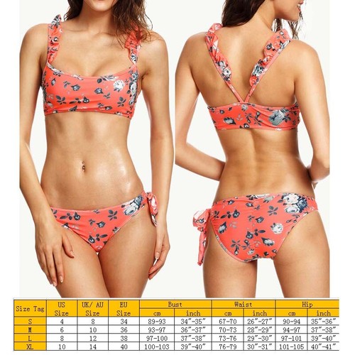 Women's High Waist Bikini Set Swimsuit Push-up Padded Monokini Swimwear Bathing - 第 75/142 張圖片