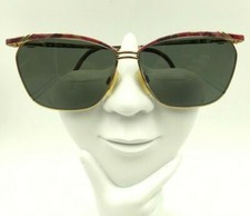 Vintage Luxottica Beth Pink Gold Plated Oval Sunglasses Italy FRAMES ONLY