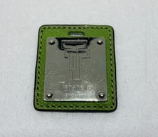 Tignanello Leather Bag Side Logo Tag Metal Chrome 2  Decor Replacement 35