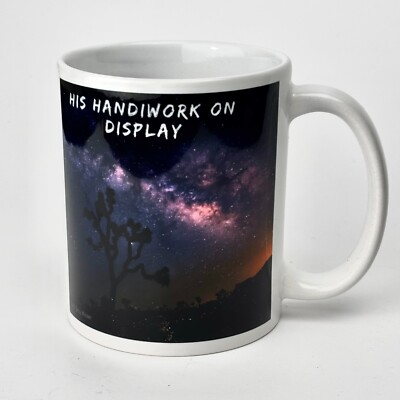 Mug with photo and  Scripture: The Heavens declare the glory of God Psalm 19:1