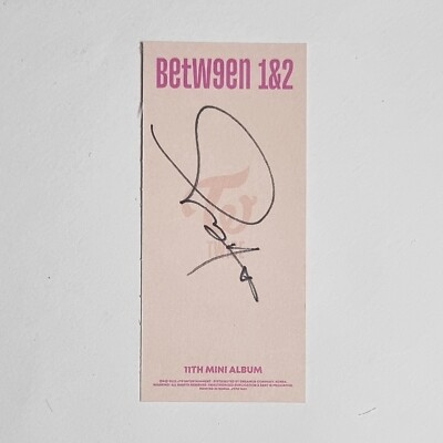 Twice 11th Mini Album Between 1&2 Hand signed Autographed Bookmark