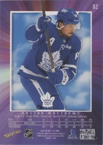 2023-24 Skybox Ex2000 - Auston Matthews #82