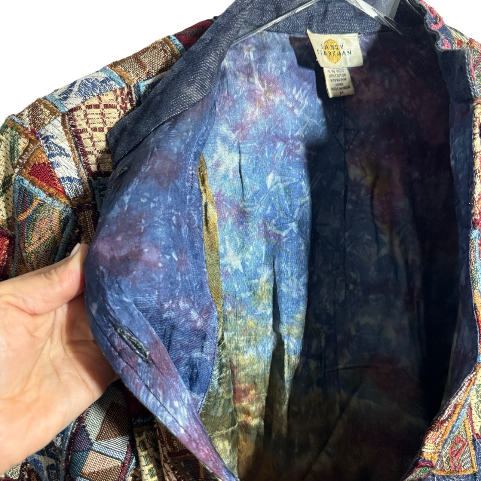 Sandy Starkman Vintage Patchwork Embroidered Coat… - image 9