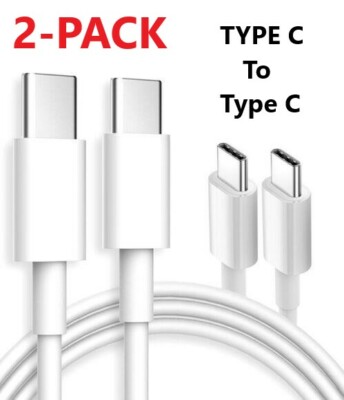2-Pack OEM Type USB-C to USB-C Cable Fast Charging PD Cord Rapid Charger