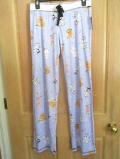 NEW PJ SALVAGE Stretch Lounge Pants Pajamas Sz S Sleep 68 RV Blue Dogs
