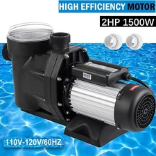 2HP Swimming Pool Pump Motor 7900GPH Self Primming Above Ground Strainer 110V