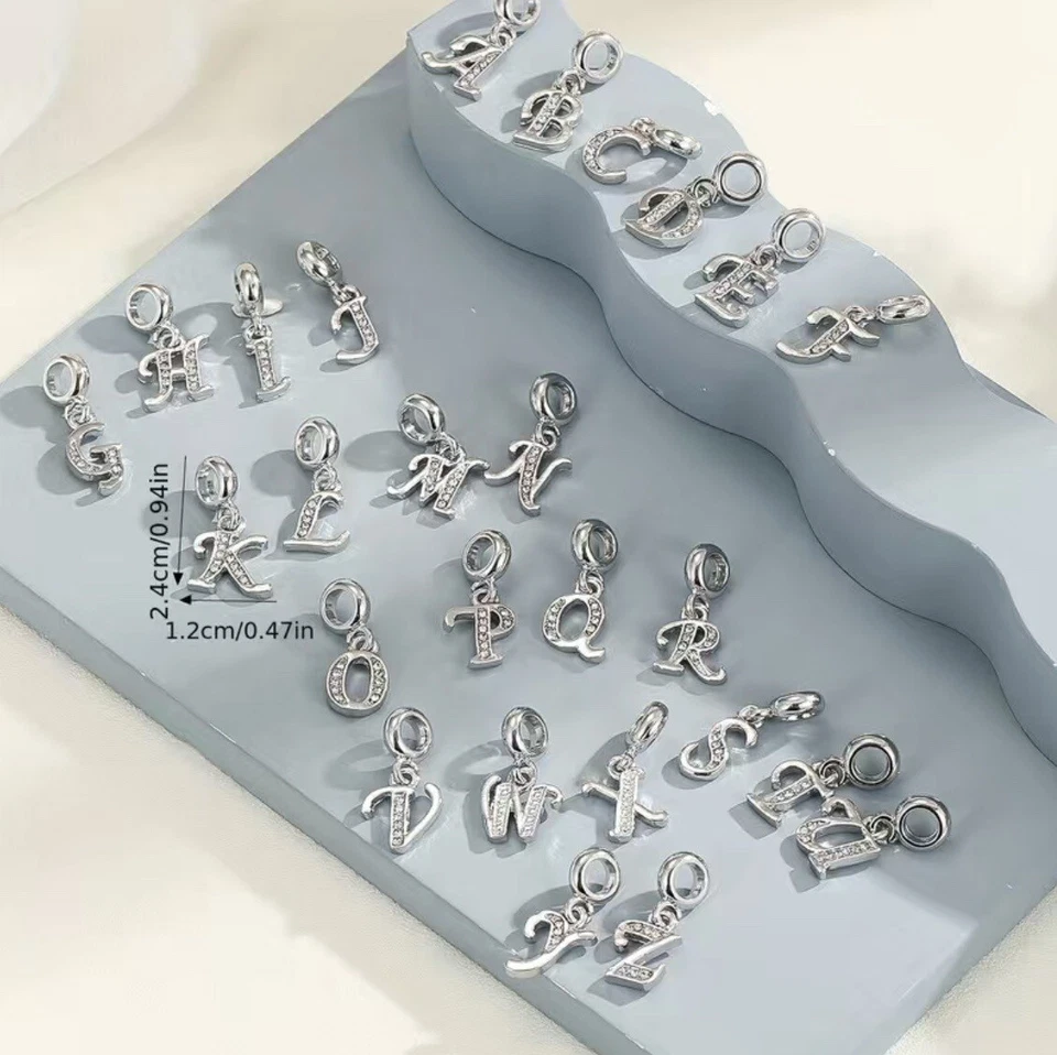 Charm Silver Filled letter  A to Z Dangle Alphabet - Image 3 of 4