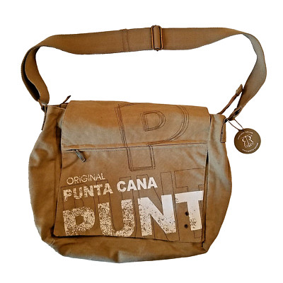 Punta Cana Messenger Bag Olive Green Khaki Canvas  Robin Ruth