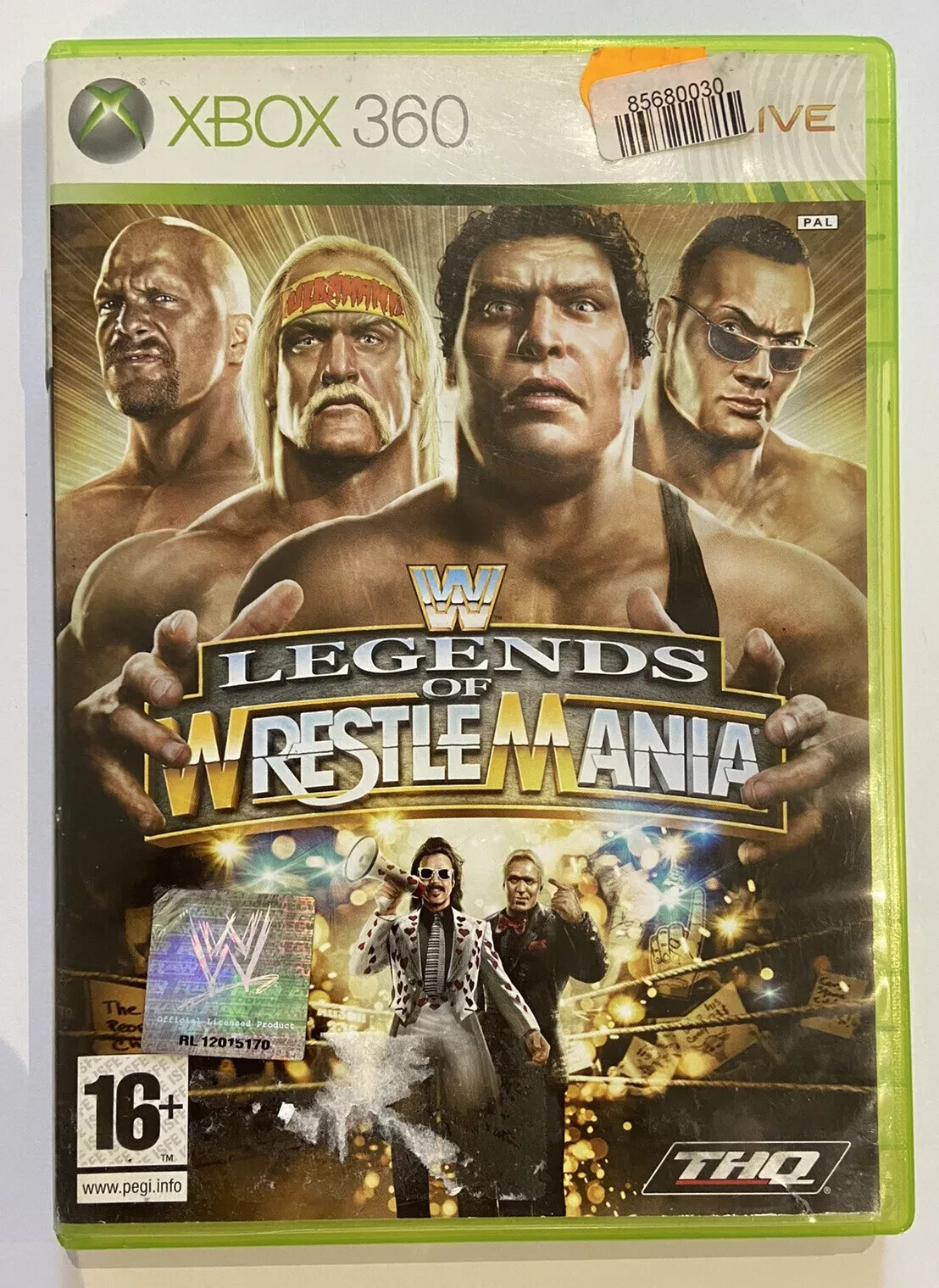 Jeu Xbox 360 WWE LEGENDS OF WRESTLEMANIA THQ Occasion Jeu Vidéo