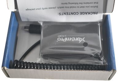 NEW XtremPro 61024 3-Port USB Powered 10-100Mbps Ethernet RJ45 Network Switch Hu
