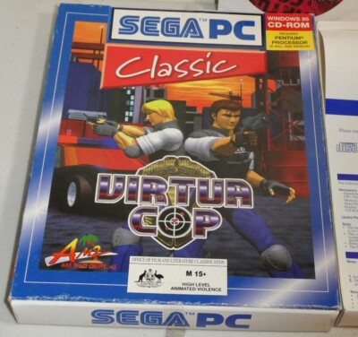 virtua cop pc cd rom big box aus retail sega pc classic 1996 win95