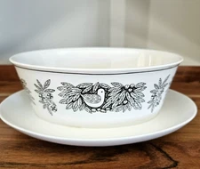 Franciscan Gravy Boat Bird N Hand Whitestone Ware 1960s MCM Retro Serving Dish