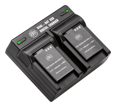 BM 2X EN-EL12 Batteries & Dual Charger for Nikon Coolpix A1000 B600 P330 P340
