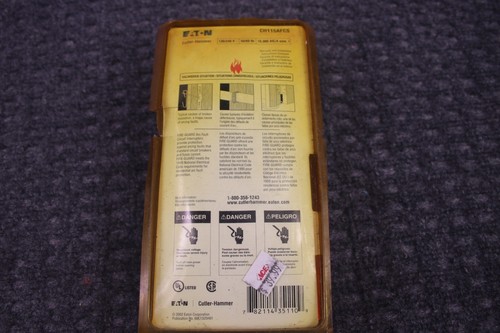 EATON Breaker 15 Amp CH Cutler Martillos Arco Falla CH115AFCS NUEVO Bomberos - Imagen 9 de 11