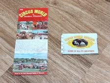 VINTAGE CIRCUS WORLD MUSEUM BARABOO WISCONSIN RARE PICTURE MINI BOOK-BROCHURE
