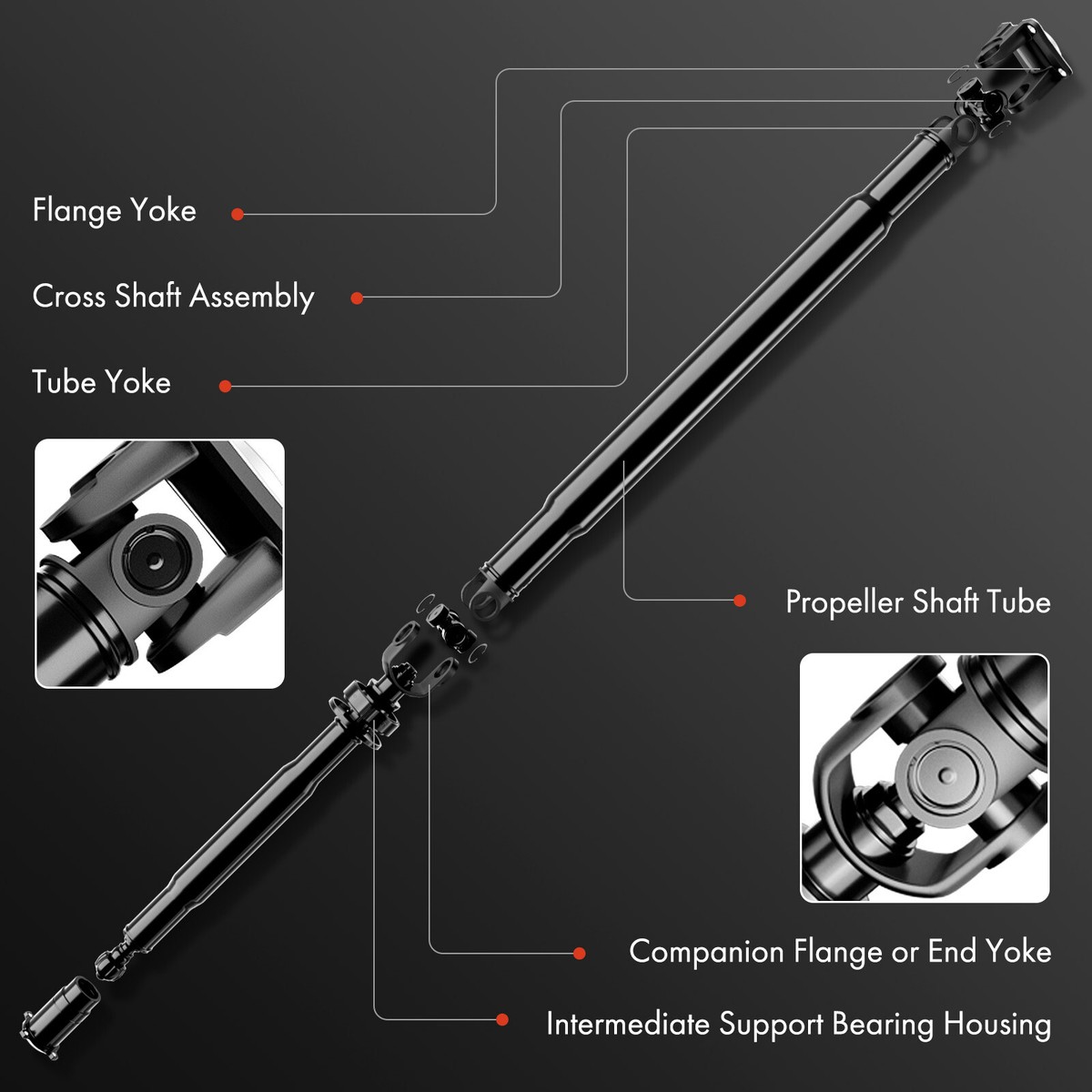 Front Driveshaft For Mercedes Benz ML320 ML350 W163 Double Cardan Drive  Shaft Propshaft OE AA1634100201 1634100201 Good Price