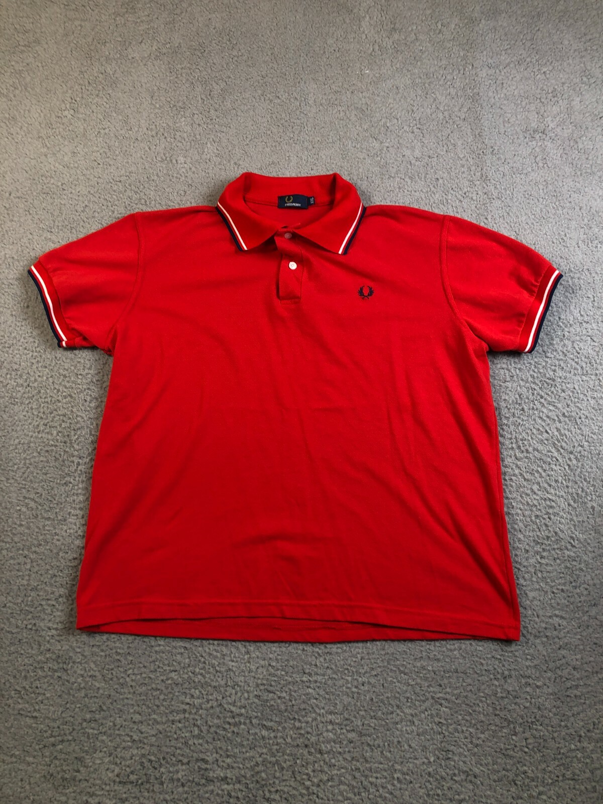 Fred Perry Polo Shirt Mens 2xl Red 