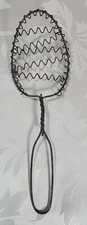 #515) Vintage Twisted Metal Wire Egg Spoon Whisk Beater Strainer Kitchen Utensil
