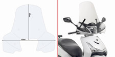 SYM HD 300 (19-22) Parabrezza Trasparente GIVI 7057A Paravento Senza Attacchi