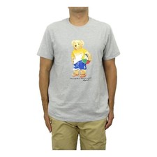 Polo Ralph Lauren Short Sleeve Crewneck Polo Bear T-Shirt - Preppy Bear Grey