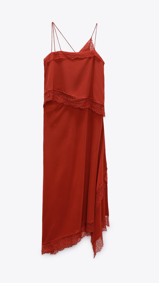 New Zara LACE SLIP DRESS LIMITED EDITIONSize M,Color Red | eBay New Zara LACE SLIP DRESS LIMITED EDITIONSize M,Color Red | eBay