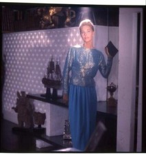 Lola Albright Striking Vintage Glamour Pose Original 2.25 x 2.25 Transparency
