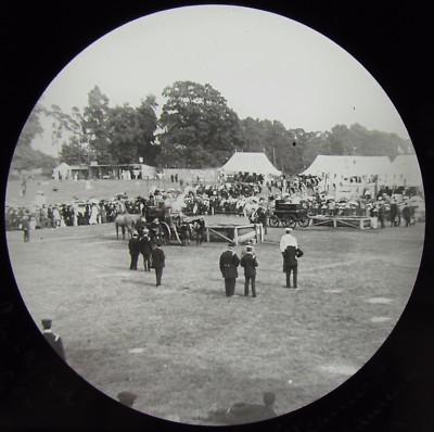 Glas Magic Laterne Dia GUILDFORD FEUERWEHRMANN BOHRT 1906 FOTO FEUERWEHR
