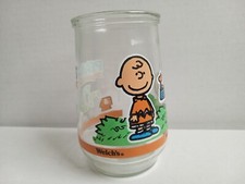 Welch's Peanuts Jelly Jar Glass #6 Two For Lunch Please Snoopy Charlie Brown