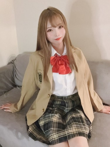 Japanese School Uniform Costume Set 4 Blazer Skirt Shirt Jacket Ribbon brown - Picture 4 of 22