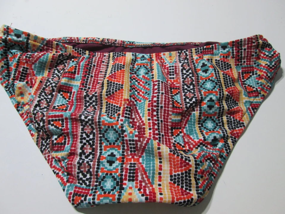 Mossimo Mujer Talla S Bikini Parte Inferior Multicolor Correas Hipster Traje de Baño Lateral Foto 2 de 4