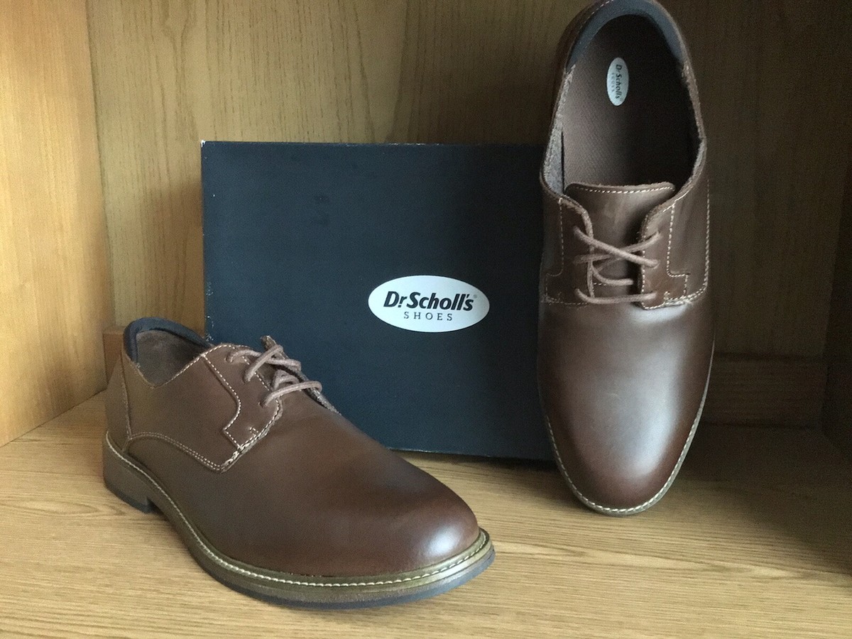 Dr. Scholls Sync Oxford Leather Dress Shoe Brown Men Size 12 