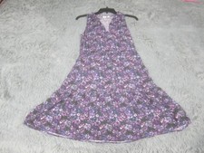 Gap Dress Womens XS Purple Floral Sleeveless Fit & Flare Knee Length Casual