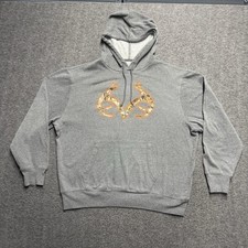 Realtree Hoodie Sweatshirt Mens XL Gray Camo Pullover Kangaroo Pocket