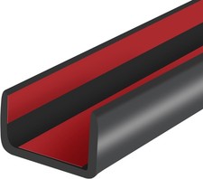 Rubber Edge Trim, Self-Adhesive U Channel Edge Protector for Plywood, Cabinet,