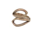 925 Sterling Silver  Vintage Openwork Loop Bypass Ring Sz 5.75  RG26413