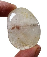 Rutilated Quartz Crystal Polished Stone Brazil 15.7 grams