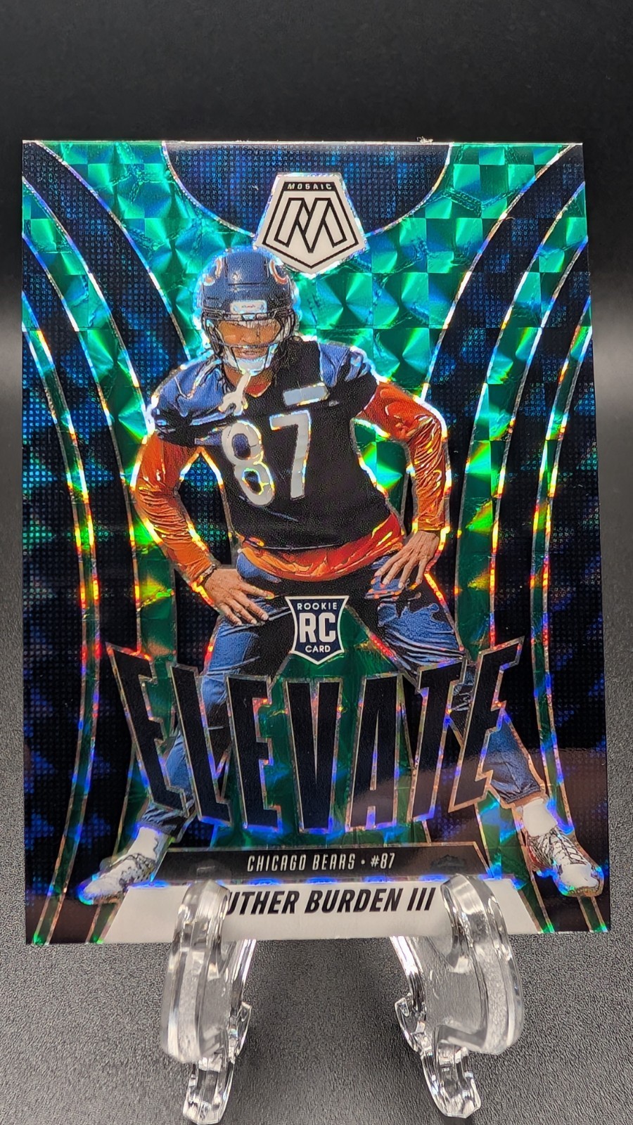 2025 Panini Mosaic Luther Burden III Elevate RC Green Prizm Rookie #7 Bears