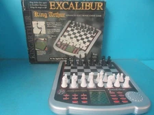 EXCALIBUR KING ARTHUR ADVANCED ELECTRONIC CHESS GAME W DISPLAY COMPLETE, WORKS