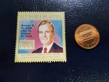 George H. W. Bush 41st U.S. President 2010 Republique De Guinee Stamp