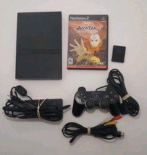 Sony PlayStation 2 PS2 Slim Console Black Cables,Oem Controller, Mem Game