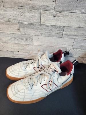 New Balance 228 Sport Shoes Leather Sneakers NM288SWL White Red Size 10.5