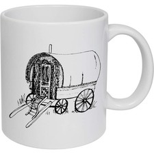 11oz (320ml) 'Romany Caravan' Ceramic Mug / Cup (MG00003175)