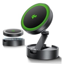 Magnetic Car Mount Charger Lite Qi2 15W Fast Wireless Charging Black